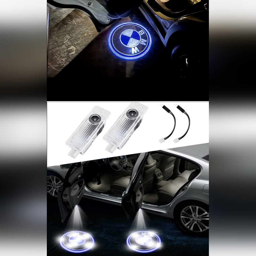 2 new BMW car door courtesy puddle lights